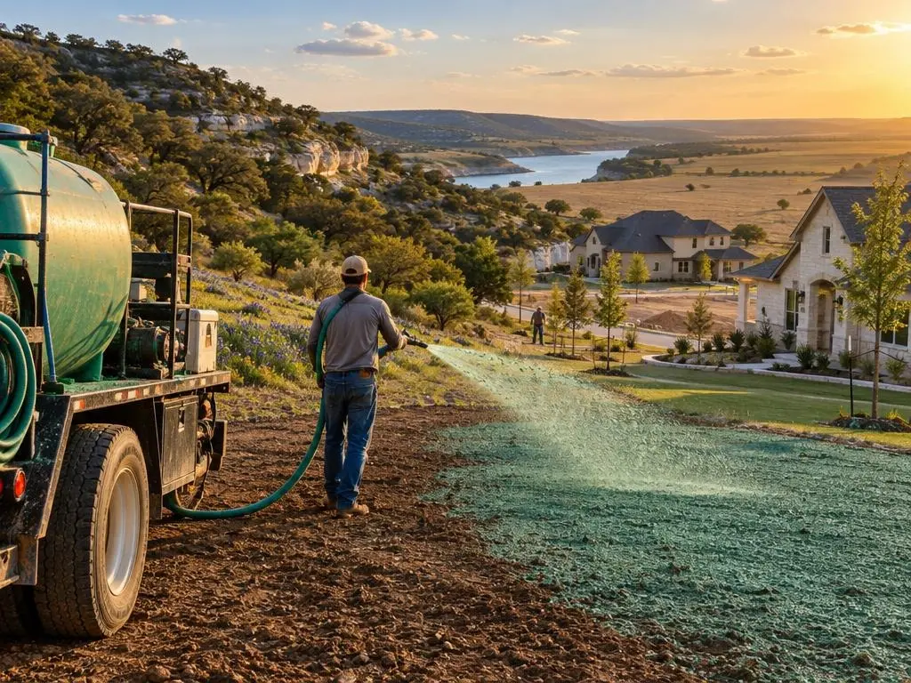 Hydroseed Lawn Installation in Austin, TX